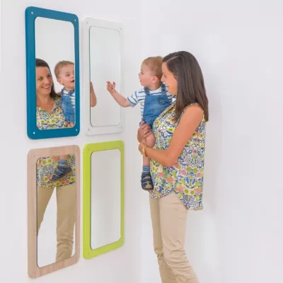 Wandspiegel, Spiegelrahmen, Holzspiegel, Kinderzimmer, wanddeko