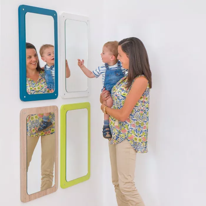 Wandspiegel, Spiegelrahmen, Holzspiegel, Kinderzimmer, wanddeko