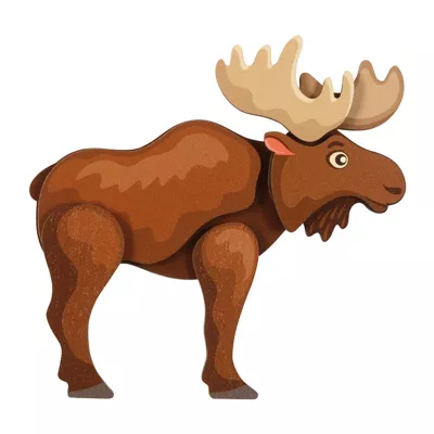 Elch, Holzfigur, Spielzeug, Moose, Tiermodell