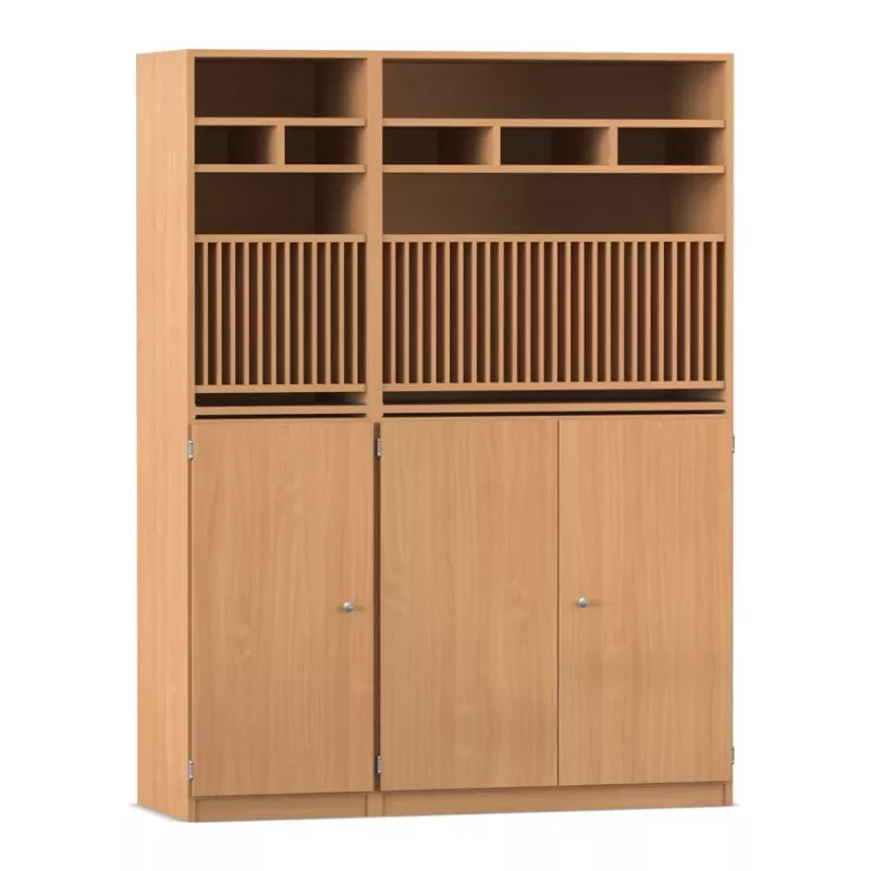 Schrank, Hängeregale, Schubladen, Holz, Vitrine