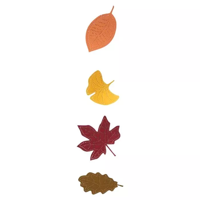 Herbstblätter, Filzaufkleber, Dekoration, Herbstfarben, Blätter-Set