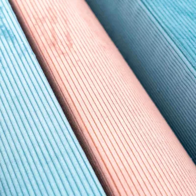 Corduroy, Stoffstruktur, Blau, Pink, Materialtextur