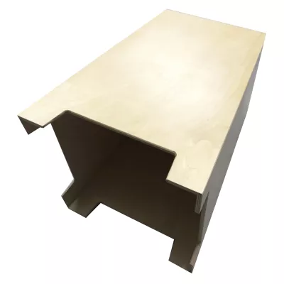 Bürotisch, Holz, L-form, Sichtkante, Türkante