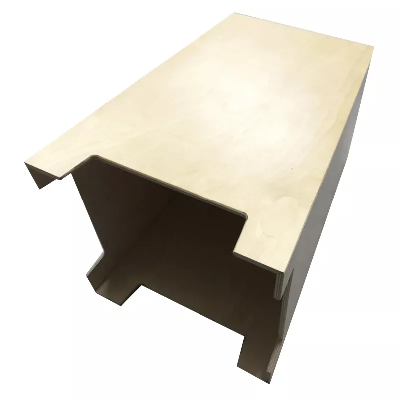 Bürotisch, Holz, L-form, Sichtkante, Türkante
