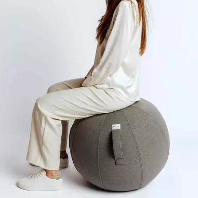 Sitzball, Stoffbezug, grau, ergonomischer Sitz