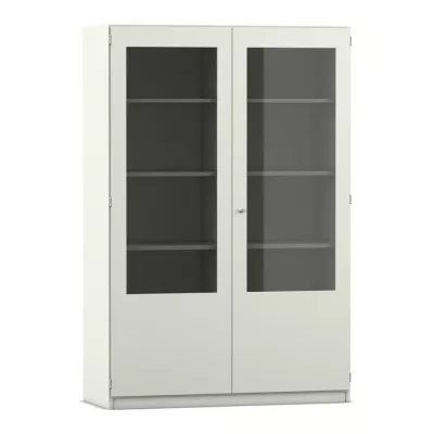 Vitrine, Schrank, Glasfront, Metall, Regal