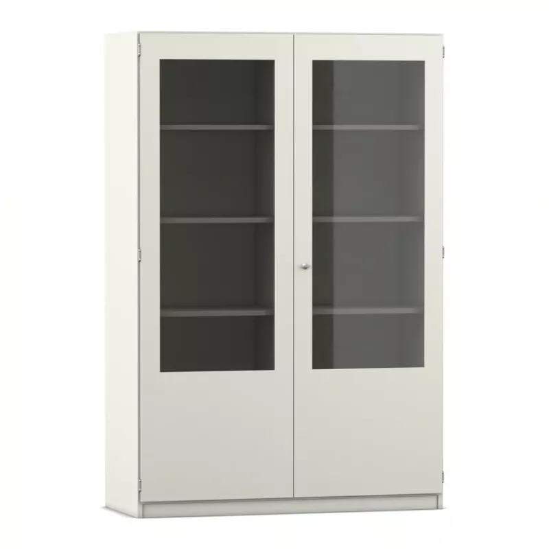 Vitrine, Schrank, Glasfront, Metall, Regal