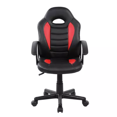 Gaming chair, Ergonomic, Schwarz, Rot, Kunstleder