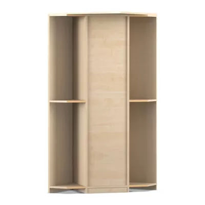 Kleiderschrank, Schrank, Holzlook, Regalabschitt, Farbton hell
