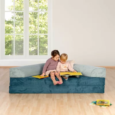 Sofa, Kinder, Kissen, Lesestoff, Bunte Strumpf