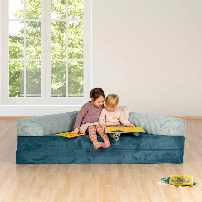 Sofa, Kinder, Kissen, Lesestoff, Bunte Strumpf