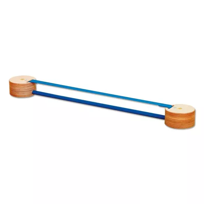 Klebezweifel, Balancebo, Balancestick, Holzrollen, Stock-Laufband