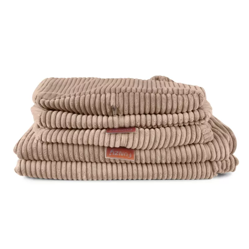 Plüschdecke, Kratzkordel, Beige, Fleece, Wärmedecke