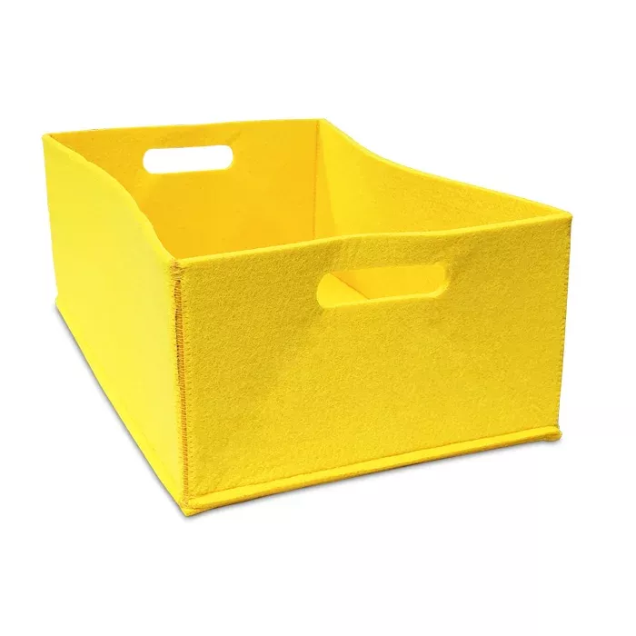 Box, Aufbewahrung, Gelb, Filz, Rechteckig