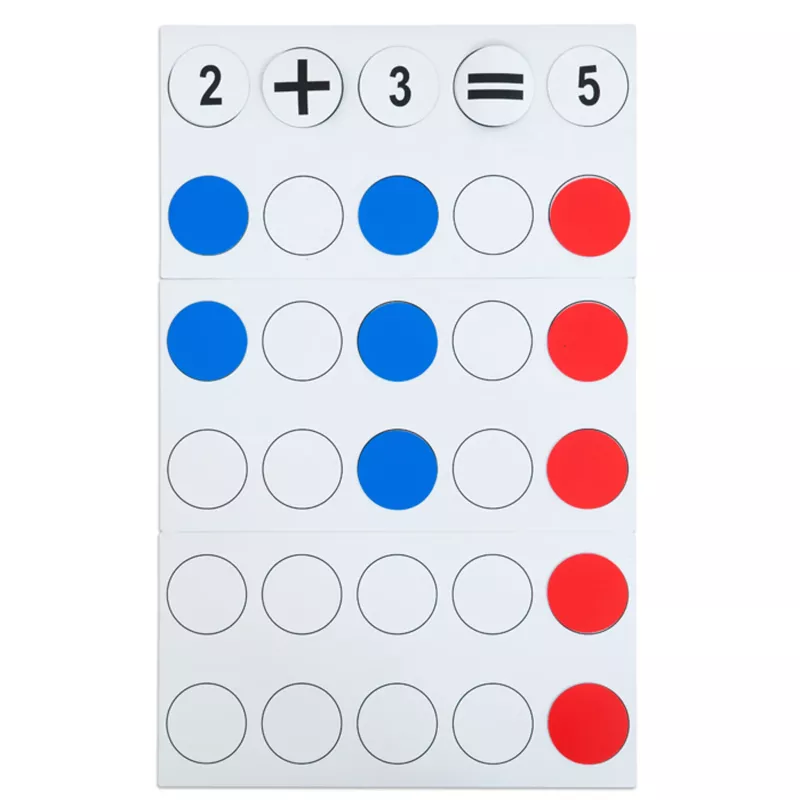 Rechenspiel, Aufkleber, Klebezettel, Punkte-Schema, Mathematikspielzeug