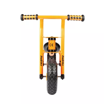 Trolley, Orangener Rahmen, dicker Reifen, Griffe am Lenker, Lenkmechanik