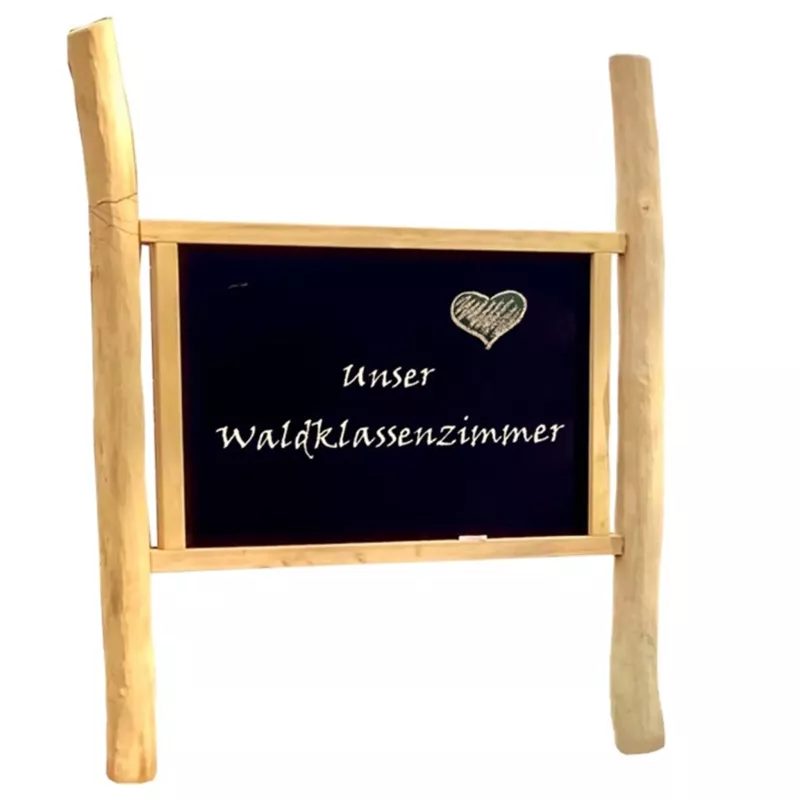 Schiefertafel, Holzrahmen, Schiefertafel, Waldklassenzimmer, Herzsymbol