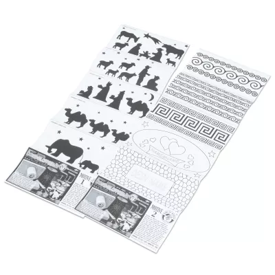 Schablonen, Stencils, Tiermotive, Musterband, Kinderaktivität