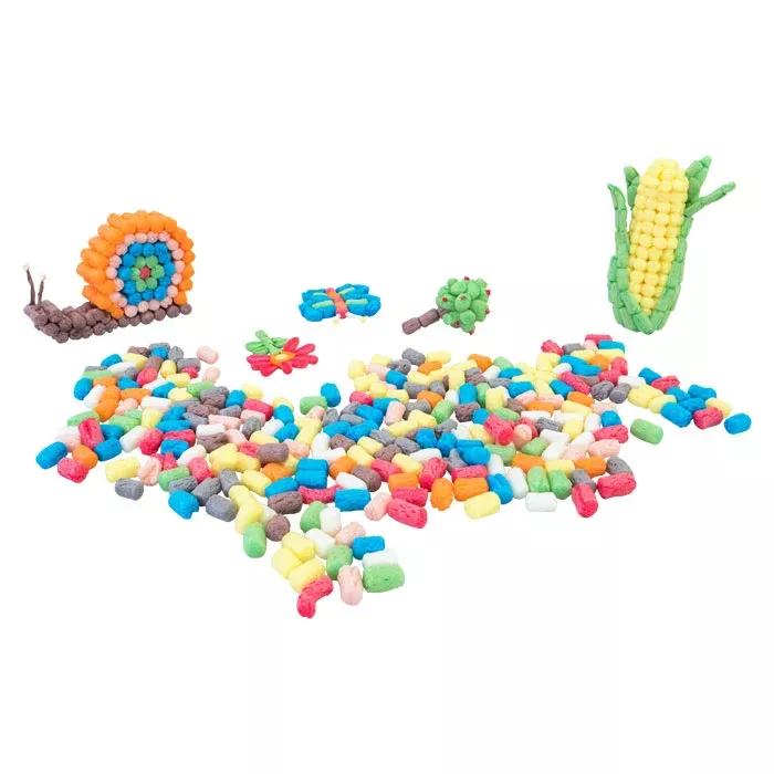 fimo, knete, figur, regenbogen, maiskolben