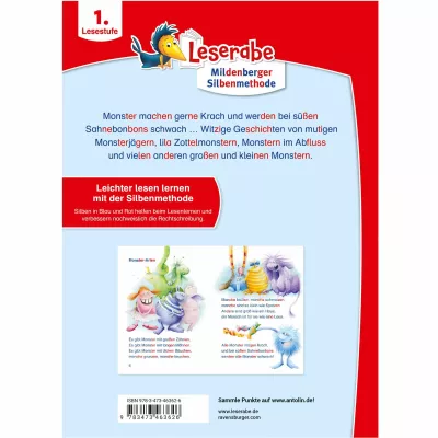 Kinderbuch, Leserabe, Silbenmethode, Monster, Bilderbuch