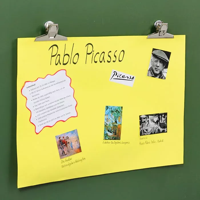 Pablo Picasso, Poster, Kunstprojekt, gelb, Fotos
