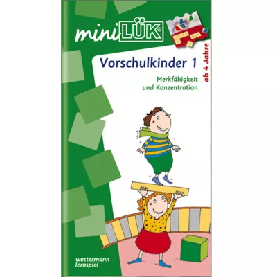 Vorschulkinder, Merkkfähigkeit, Konzentration, Lernspiel, Miniluk