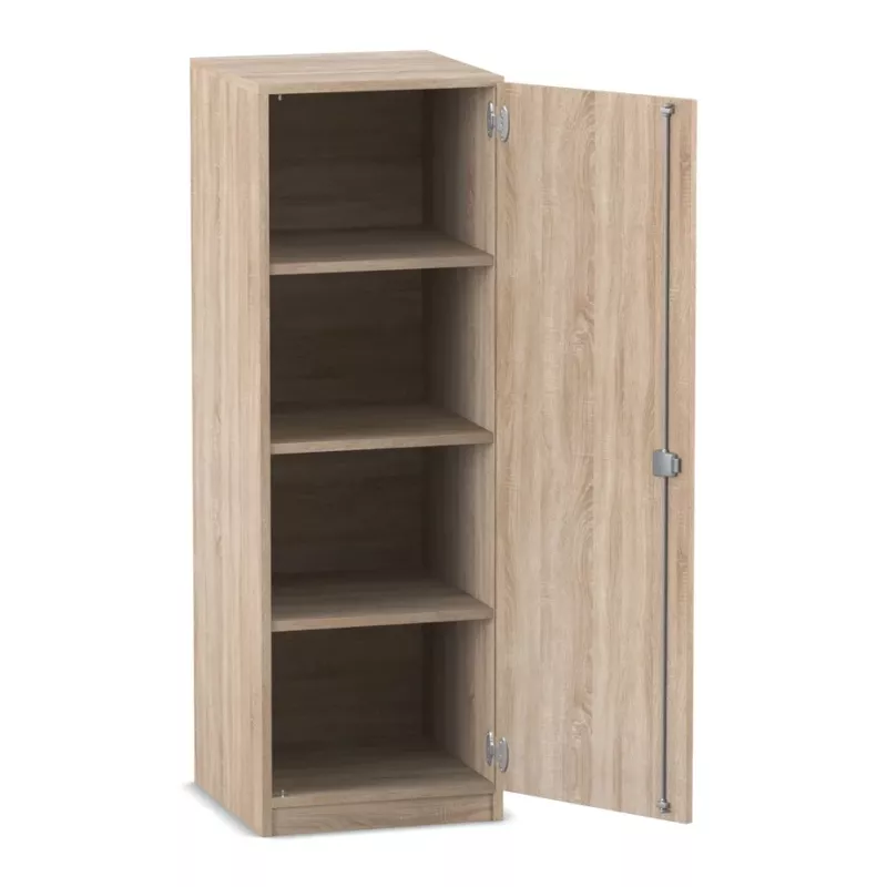 Schrank, Vitrine, Regal, Holzoptik, Schranktür