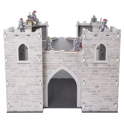 Kastenturm, Steinmauer, Burgtor, Mittelalter, Krieger
