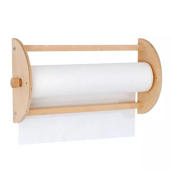 Wickelrolle, Rollentisch, Papierrolle, Holzhalter, Gewebetuch