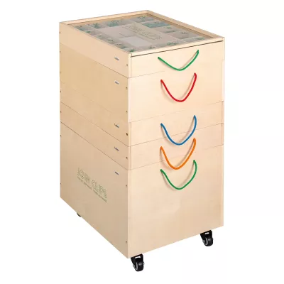 Holzschrank, mobiler Schrank, Rollschublade, Rollwagen, Holzrollschrank