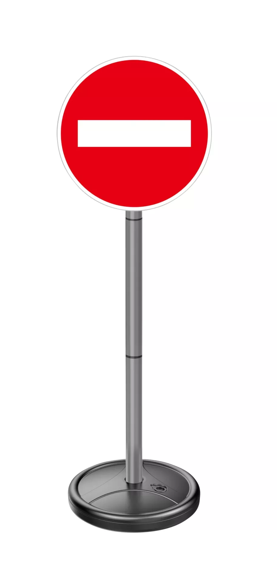 Verkehrszeichen, Stoppschild, Durchfahrt verboten, Standsockel, Signalkopf