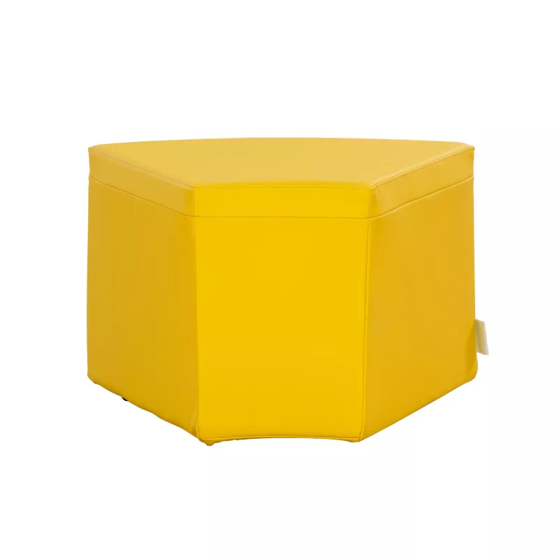 stuhl, hocker, gelb, künstleder, quadratisch