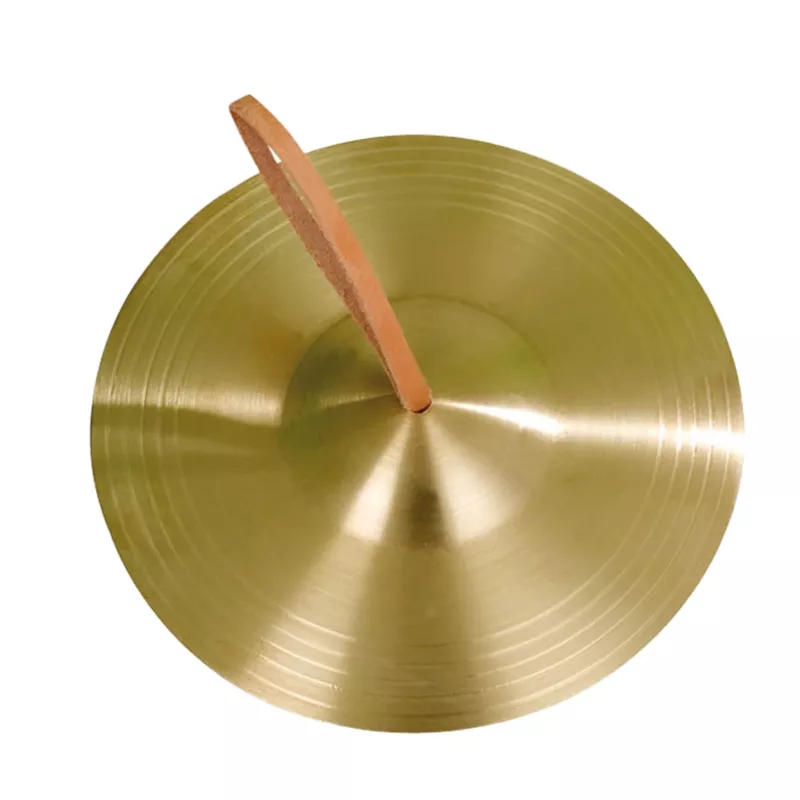 Brass-Cata cymbal, Cymbal mit Mallets, Messing-Finish, Schlagzeugzubehör, Runder Messing-Scheibe