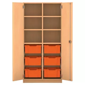 Mittelhoher Schrank, 143,9 x 73,1 x 50 cm, mit 6 Boxen und 6 Böden