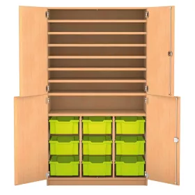 Bastelschrank - mit 9 hohen Boxen