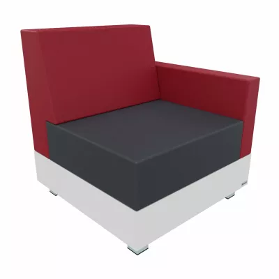 Sessel, Sitzecke, Rot, Grau, Wartungsfrei