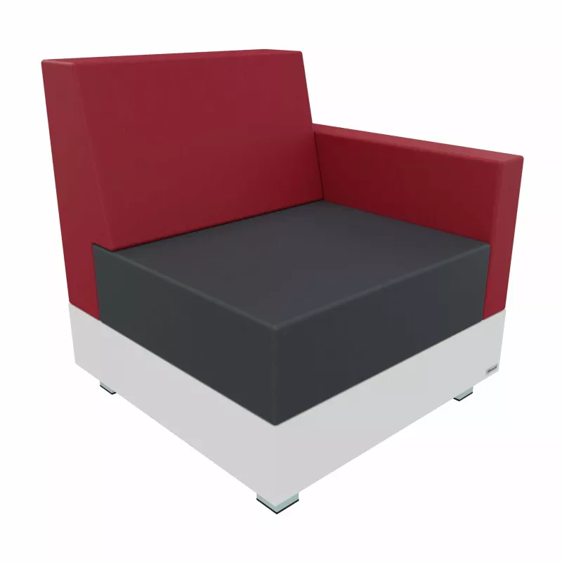Sessel, Sitzecke, Rot, Grau, Wartungsfrei