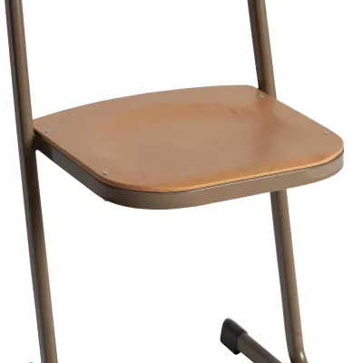 stuhl, faltstuhl, holz, braun, sitz