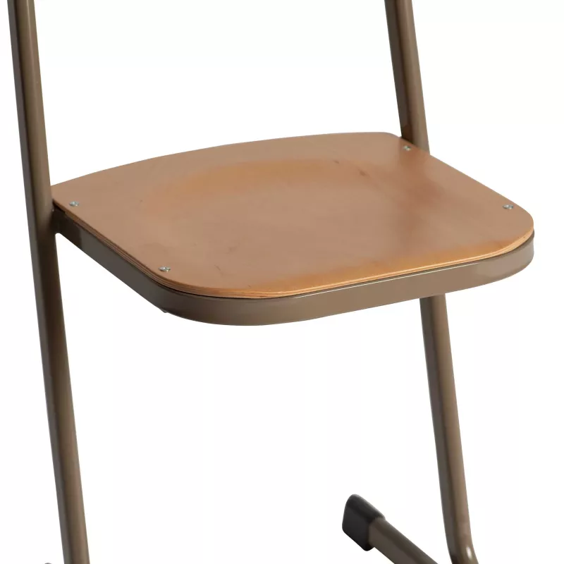 stuhl, faltstuhl, holz, braun, sitz