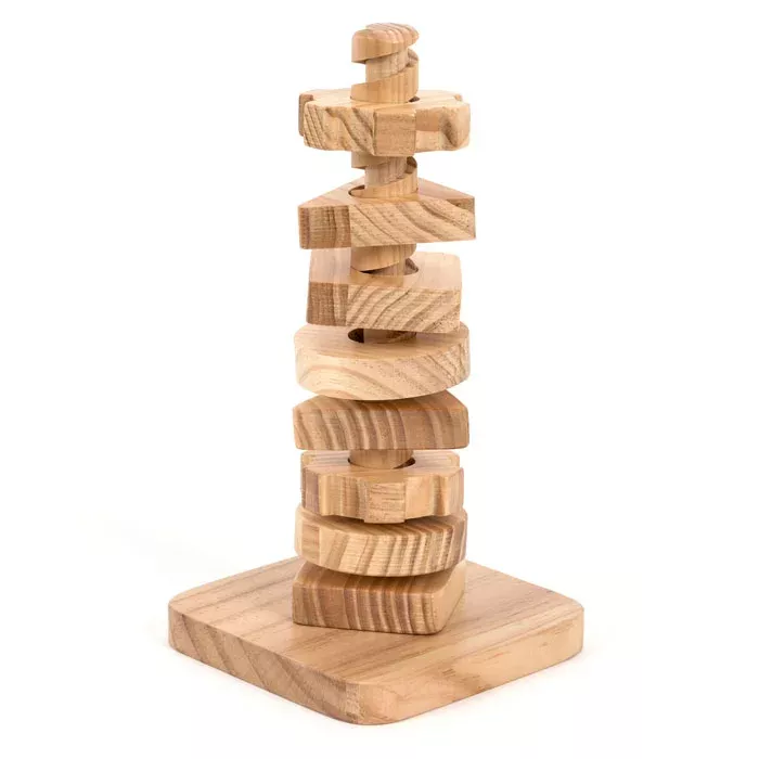 Holzspielzeug, Turm, Kegeln, Jenga-ähnlich, Holzstapelspiel