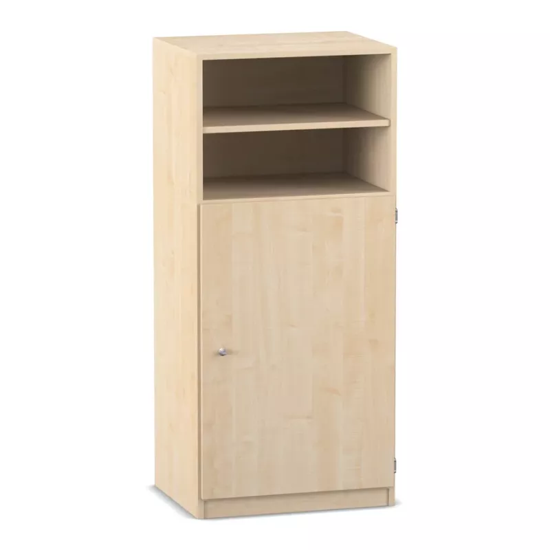 Regal, Hochschrank, Küchenregal, Holzoptik, Schrank mit Türen