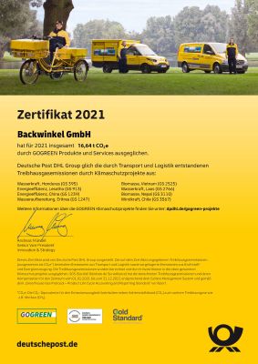 gelbes Fahrzeug, Lastenfahrrad, Lieferwagen, Zertifikat, GOgreen