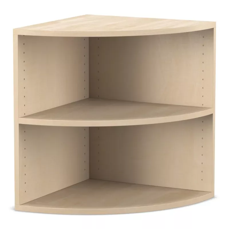 Eckregal, Halbkreisbord, Holzoptik, Regalbaustein, Holzmöbel