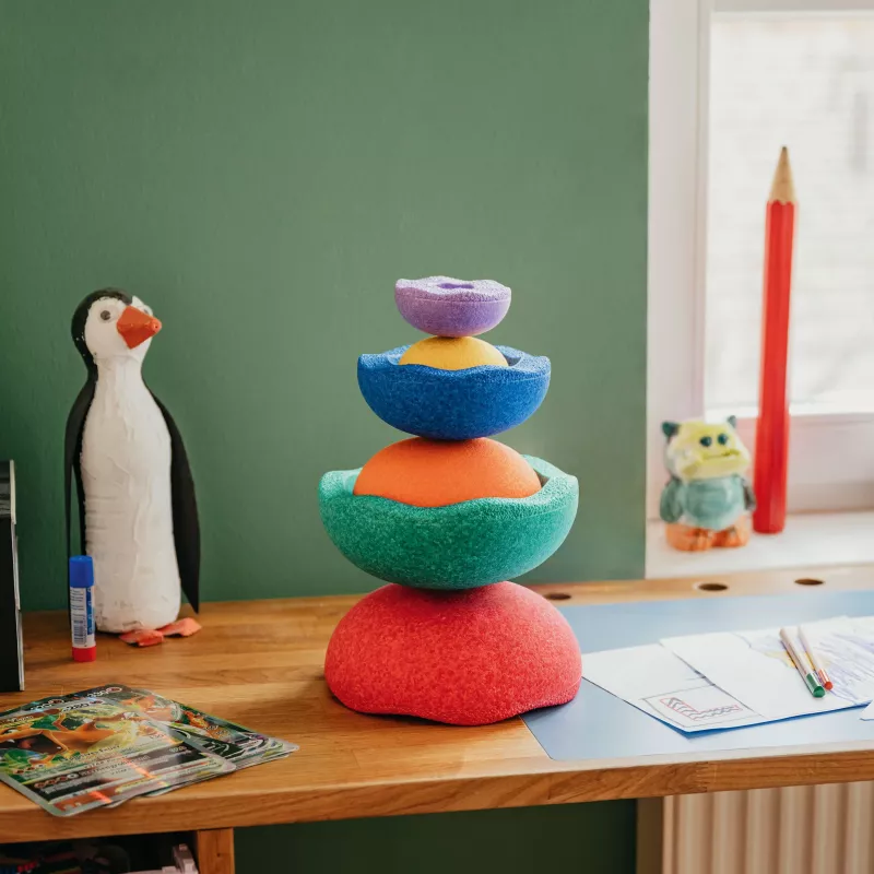 Pyramide, Stapel aus Schaumstoff, Farbig, Formenstapel, Requisiten aus Schaumstoff
