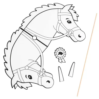 pferd, pferdezeichnung, band, stock, ausschnitt
