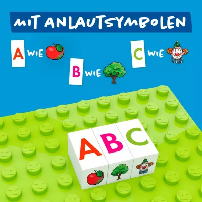 Baustein, ABC-Block, Lego-ähnlich, Kinder-Spielzeug, Karten-Aufdruck