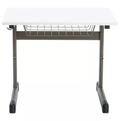 Schreibtisch, Beistelltisch, Klappbar, Metallrahmen, weißes Top