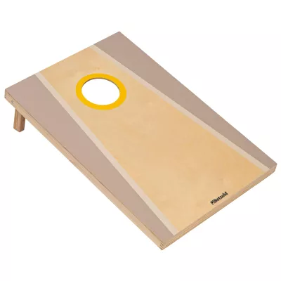 Cornhole-Brett, Wurfspiel, Holz, Zielöffnung, Gelber Ring