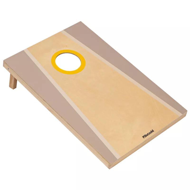 Cornhole-Brett, Wurfspiel, Holz, Zielöffnung, Gelber Ring
