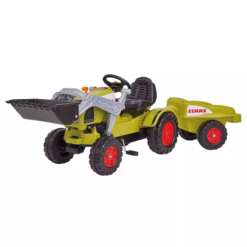 Gartentraktor, Spielzeugtractor, Kettentransporter, Gelb-Grün, Aufsatzmulde